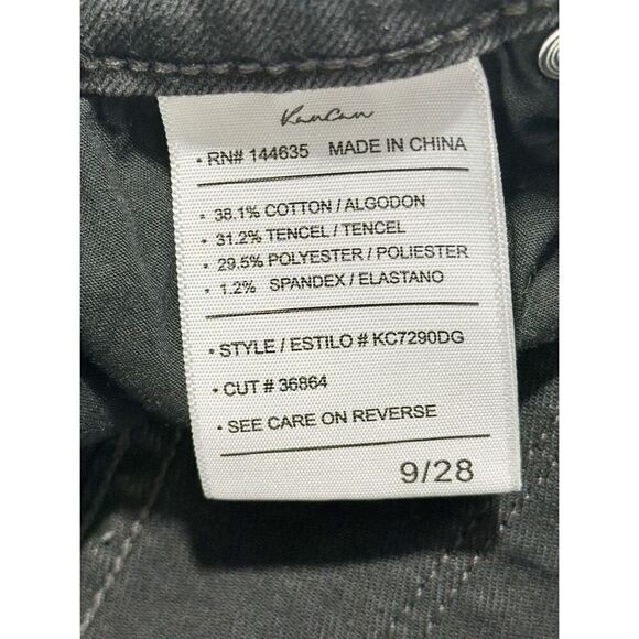 KanCan Women's Juniper Frayed Hem High Rise Ankle Skinny‎ Jeans Black Size 28 - Picture 8 of 13